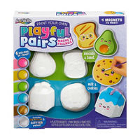 ArtSkills Paint Your Own Playful Pairs Magnet Friends Kit, 4 ct