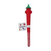 Green and Red Pepper Plastic Novelty Pen, 6 in