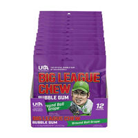 Big League Chew Bubble Gum, Ground Ball Grape,