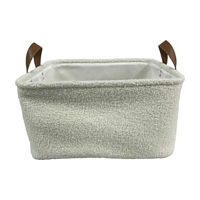 White Sherpa Storage Basket, Large