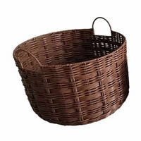Round Brown Handle Storage Basket, Large