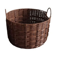 Round Brown Handle Storage Basket, Medium