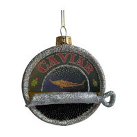 Caviar Glass Christmas Ornament