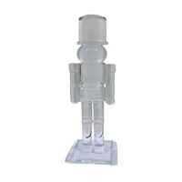 Glass Nutcracker Table Decor, 12 in