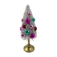 Bottle Brush Ornamental Tree, 9 in, White