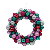Multi Ornament Christmas Wreath, 19 in
