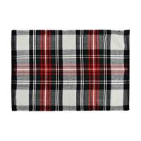 Christmas Woven Plaid Rug, Assorted