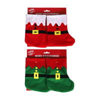 Christmas Mini Stocking, 2 ct, Santa or Elf