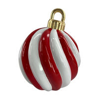 Red & White Swirl Ornament, 15 in
