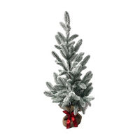 Flocked Christmas Tree Decor, 31.5 in