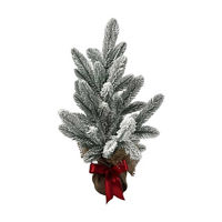 Flock Christmas Tree Decor, 18.5 in