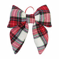 Plaid Hanging Christmas Bow, 13 in