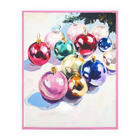 Christmas Ball Ornaments Art Canvas with Hand-painting, 16 in x 20 in