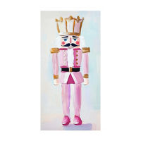 Nutcracker Art Canvas with Hand-painting, 12 in x 24 in