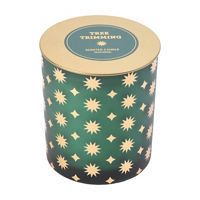 Frosted Glass Candle, Tree Trimming, 10 oz