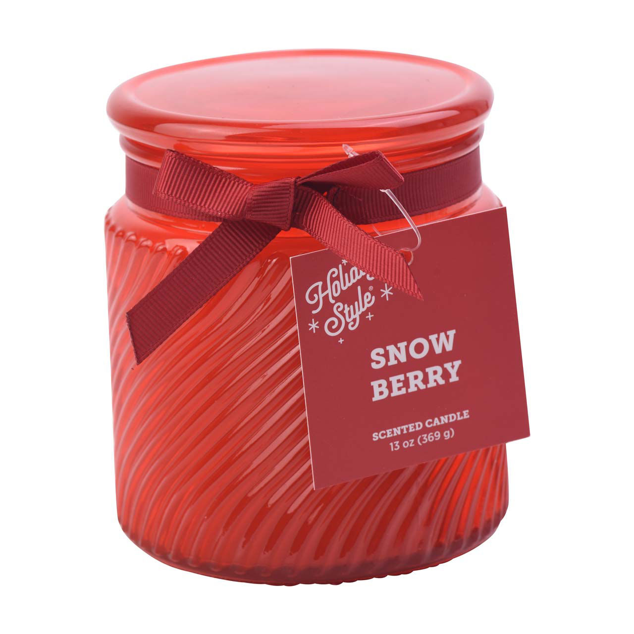 Holiday Style Scented Glass Candle, Snow Berry, 13 oz