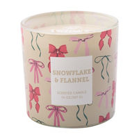 Holiday Style Scented Glass Candle, Snowflake & Flannel, 14 oz