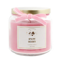 Home Fragrance Scented Candle with Velvet Bow, Snow