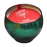 Holiday Style Mercury Bowl Glass Jar Candle, Tree