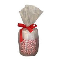 Holiday Pillar Candle, Mint Freeze, 4 in