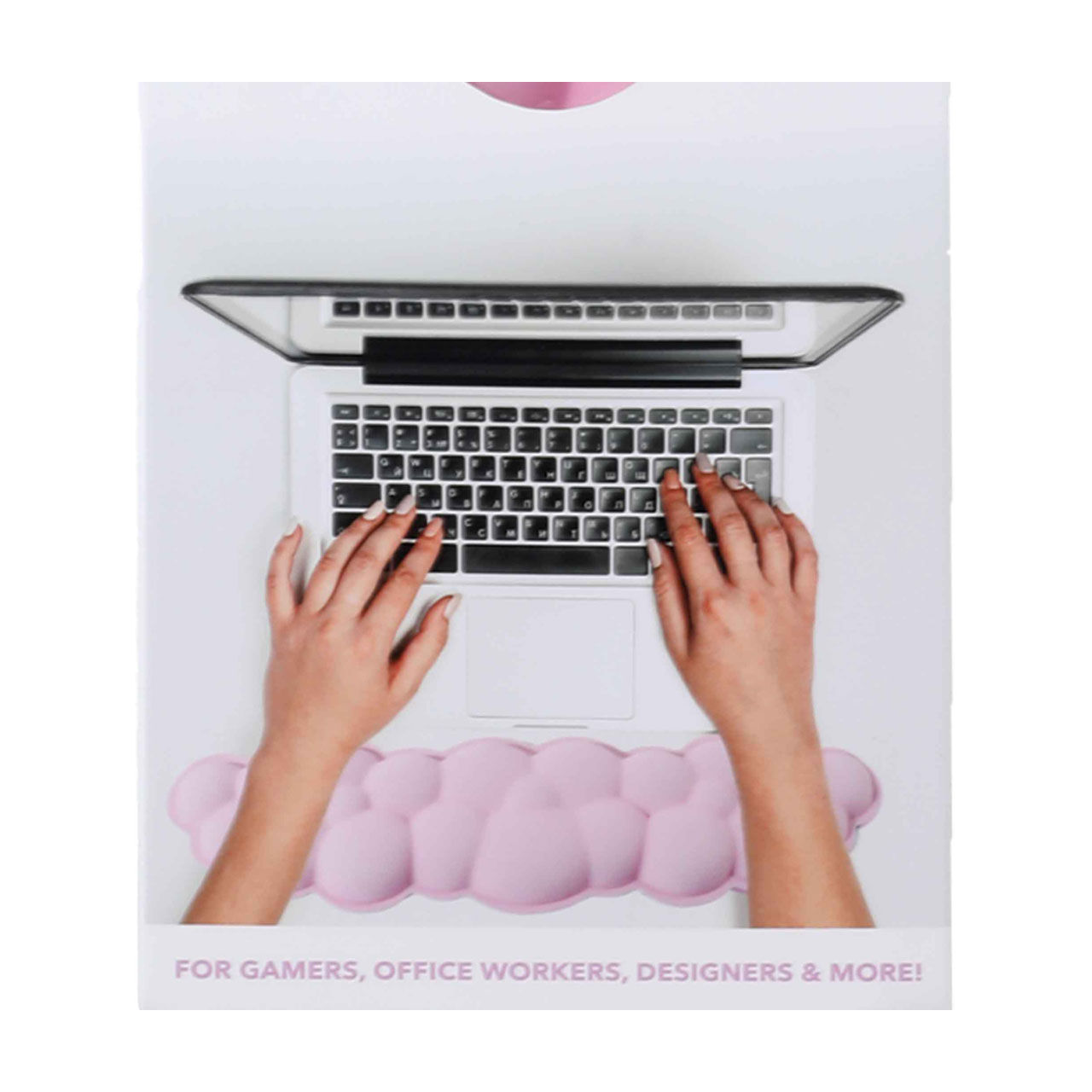 iJoy Ergonomic Memory Foam Wrist Support Pad, Pink, Large