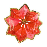Christmas Joy Poinsettia-Shaped Dessert Plates, 8 ct, 8.25 in