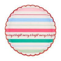 Christmas Fun Scalloped Edge Dinner Plates, 8 ct, 9.25 in