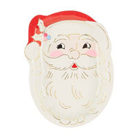 Christmas Fun Santa-Shaped Dessert Plates, 8 ct, 8.25 in