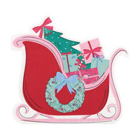 Christmas Fun Sleigh-Shaped Lunch Napkins, 16 ct