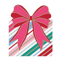 Christmas Fun Gift-Shaped Paper Placemats, 8 ct