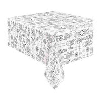 Holly Jolly Coloring Paper Rectangular Table Cover, 54 in x 84 in