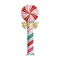 Christmas Fun Peppermint Candy Shaped Giant Foil Balloons, 49 in, 2 ct