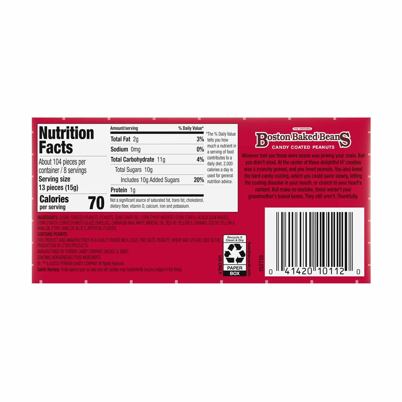 Boston Baked Beans Candies Coated Peanuts, 4.3 oz
