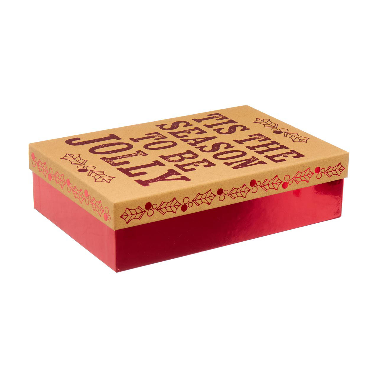 Kraft Hotstamp Gift Box, Medium, Assorted