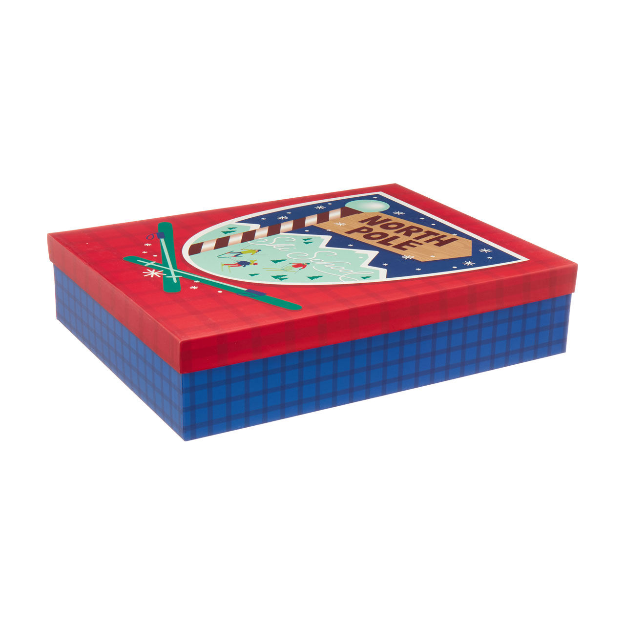 Christmas Print Hotstamp Gift Box, Large