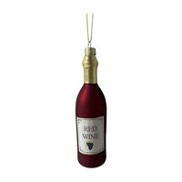 Glass Red Wine Christmas Ornament