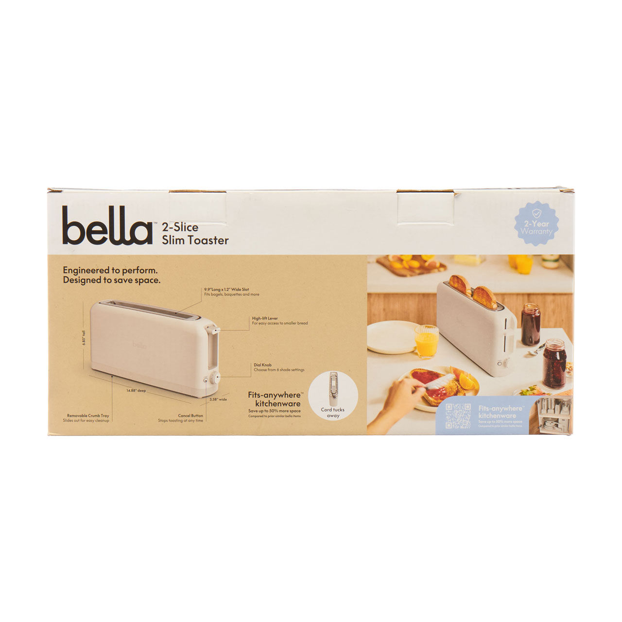 Bella 2-Slice Slim Toaster