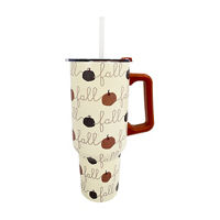 Fall Stainless-Steel Travel Cup with Handle, 40 oz, Assorted Designs