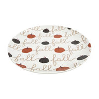 "Fall" Pumpkins Melamine Dinner Plate, 11 in