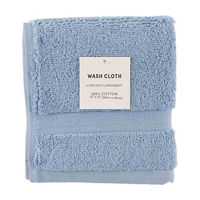 Cotton Wash Cloth, Blue, 13 in x 13 in