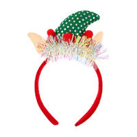 Christmas Elf and Santa Hat Headband, Assorted