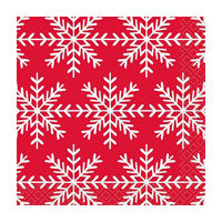 Snowflakes Beverage Napkins, 16 ct