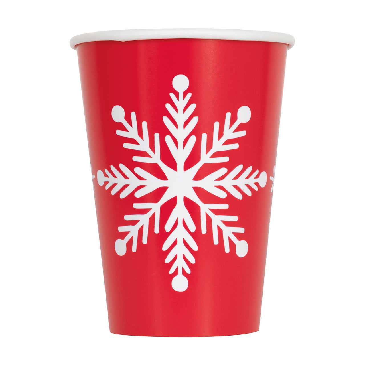 Holiday Style Snowflakes Paper Cups, 12 oz, 6 ct