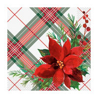 Merry Poinsettias Lunch Napkins, 16 ct