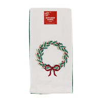 Holiday Style Christmas Kitchen Towel, 18 in x 28 in, 2 pk
