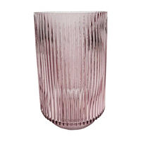 Iridescent Pink Glass Vase