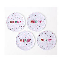 'Merry' Melamine Appetizer Plates, 4 pk