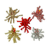 Christmas Fabric Curly Bow, Assorted