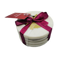 Marble Christmas Tree Coaster, Set of 4