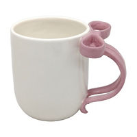Bow Handle Ceramic Mug, 16oz